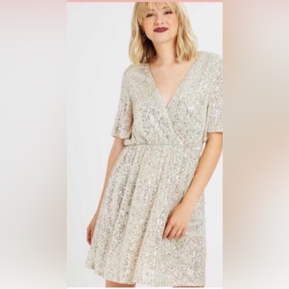 Altar'd State Gold Sequin Dress size L